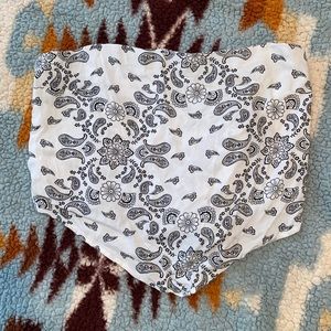 Hollister Paisley-Bandana Strapless Top